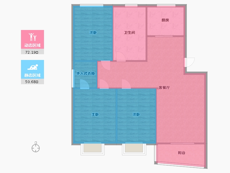 湖北省-武汉市-华星晨龙晨-132.00-户型库-动静分区