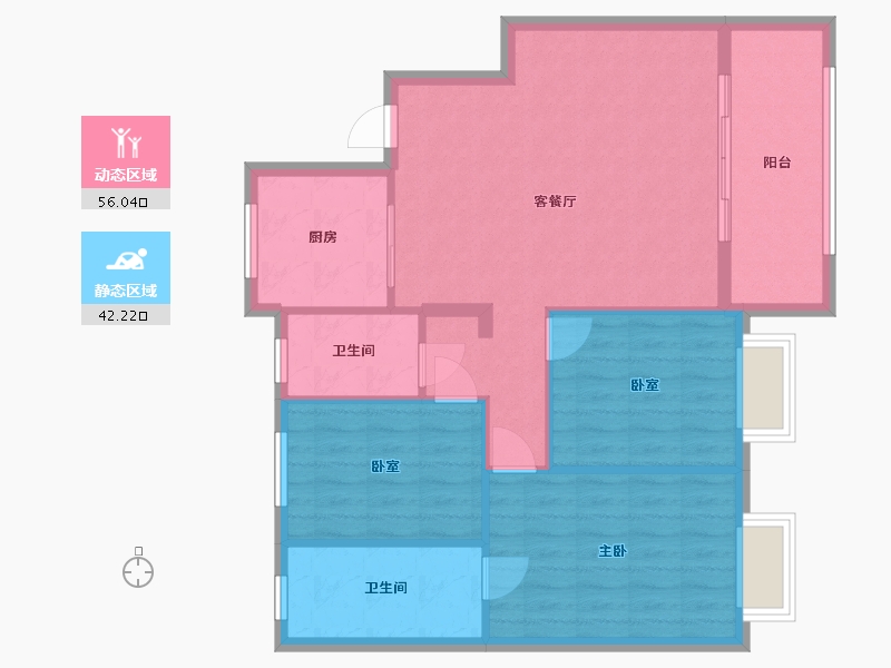 江苏省-苏州市-西津月-89.00-户型库-动静分区