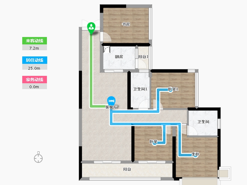 湖南省-衡阳市-江南嘉苑-96.00-户型库-动静线