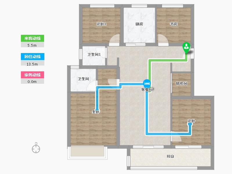 山东省-济南市-万科正荣天宸-100.00-户型库-动静线