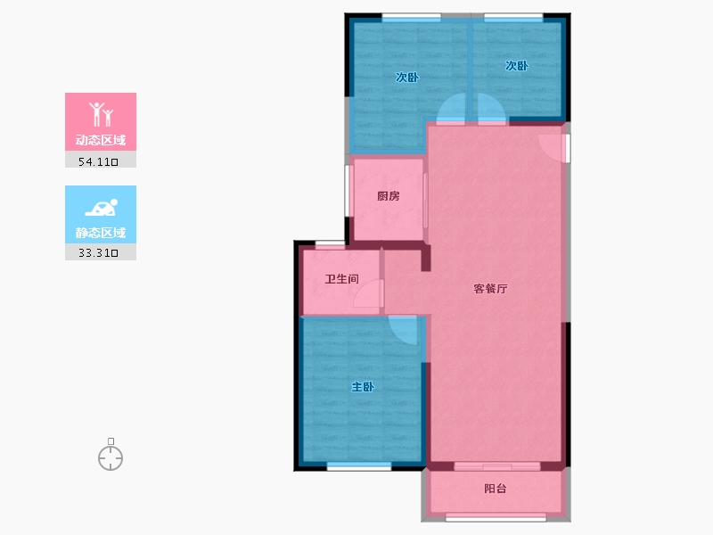 河南省-洛阳市-天鸿君邑-84.00-户型库-动静分区