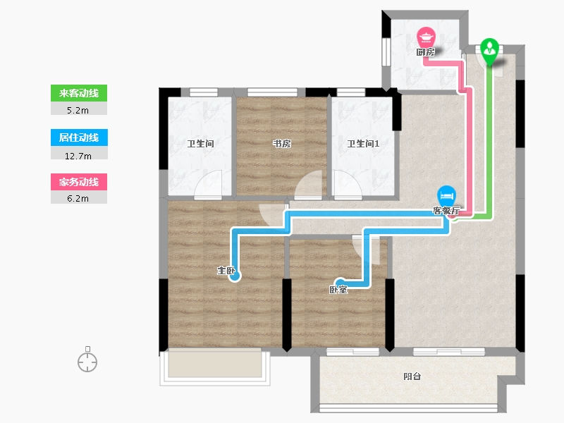 湖南省-株洲市-宴南都-108.00-户型库-动静线