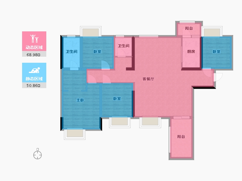 四川省-南充市-上河城.-122.00-户型库-动静分区