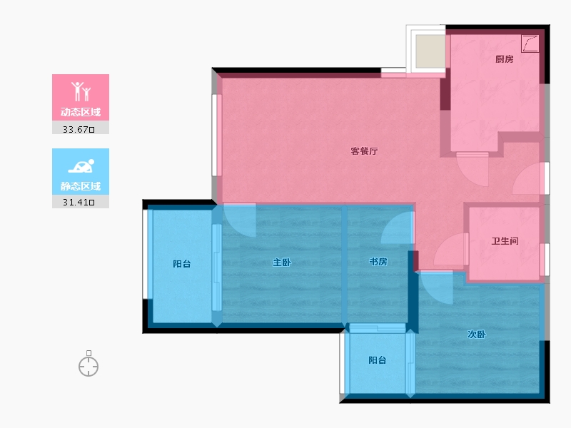 福建省-厦门市-芸溪祥府-63.00-户型库-动静分区