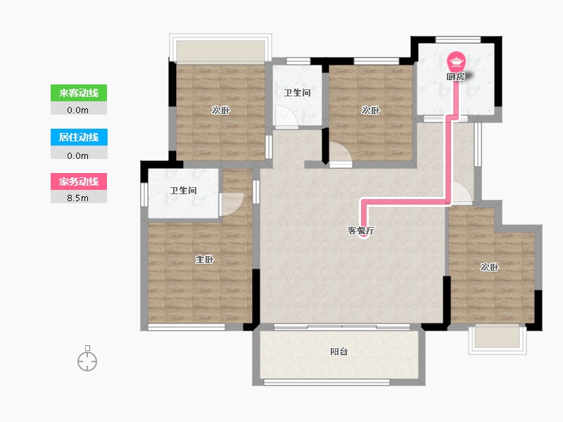 江苏省-徐州市-安建汉城源筑-115.00-户型库-动静线