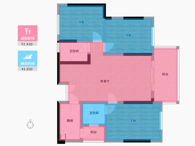 四川省-泸州市-光耀城-79.00-户型库-动静分区