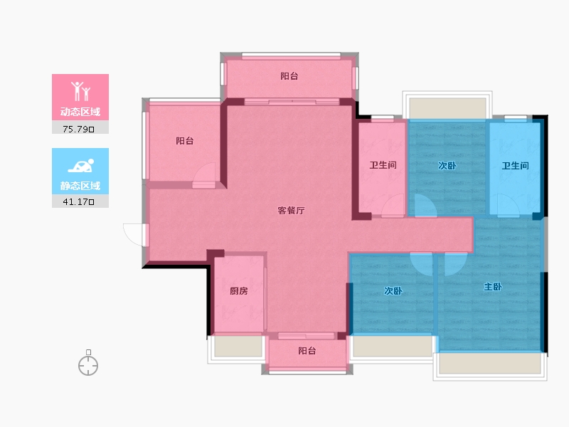 广东省-揭阳市-玺悦华府-120.00-户型库-动静分区