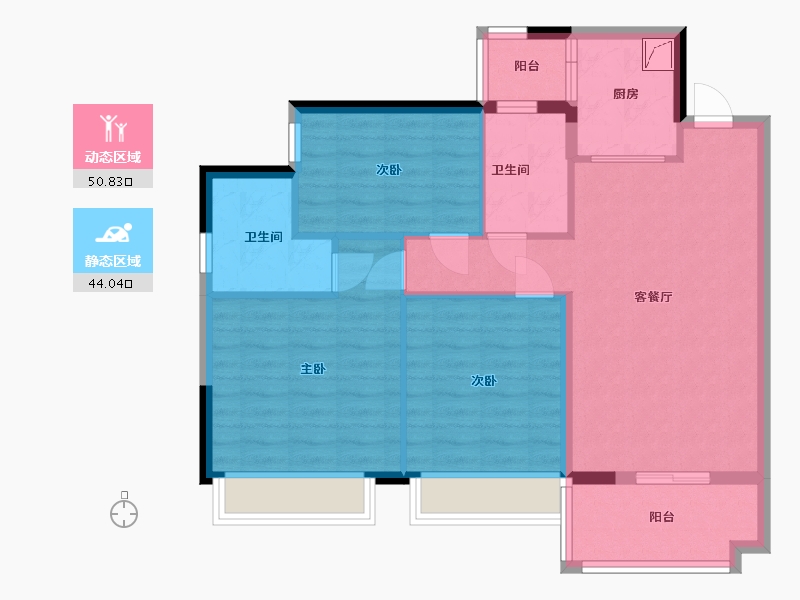 广东省-云浮市-光大景湖时代城-87.00-户型库-动静分区