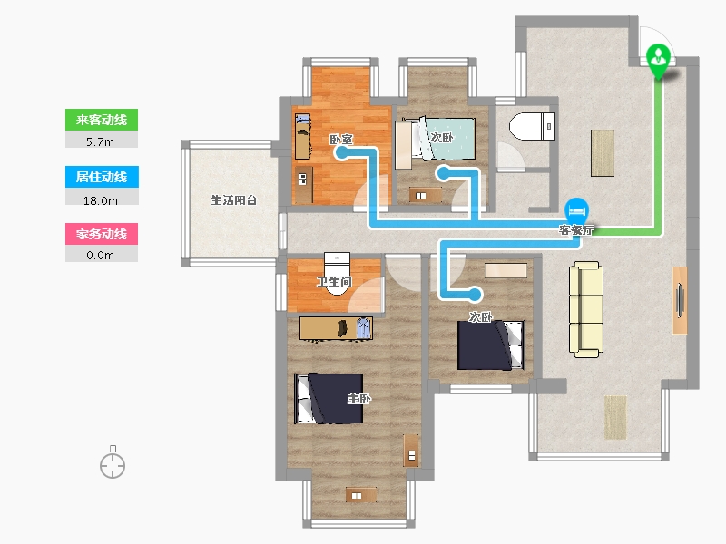 广西壮族自治区-南宁市-贵源公馆-93.21-户型库-动静线