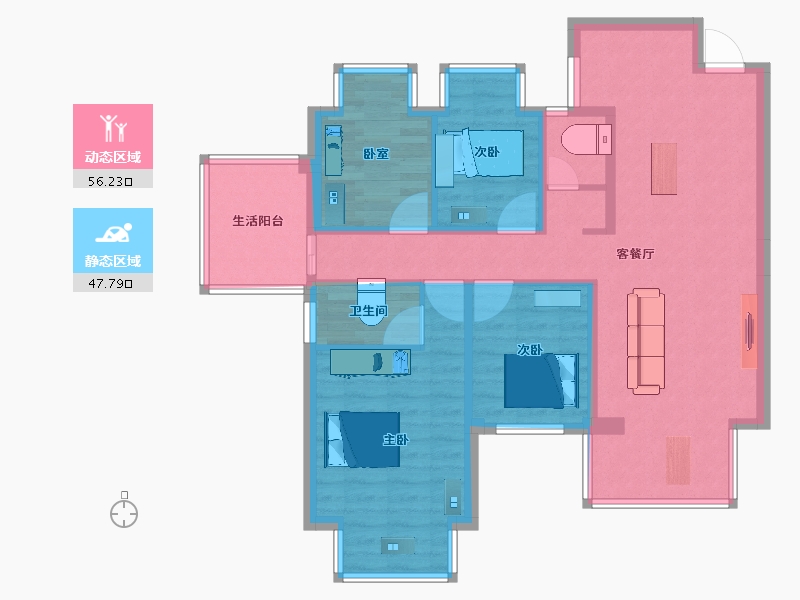 广西壮族自治区-南宁市-贵源公馆-93.21-户型库-动静分区