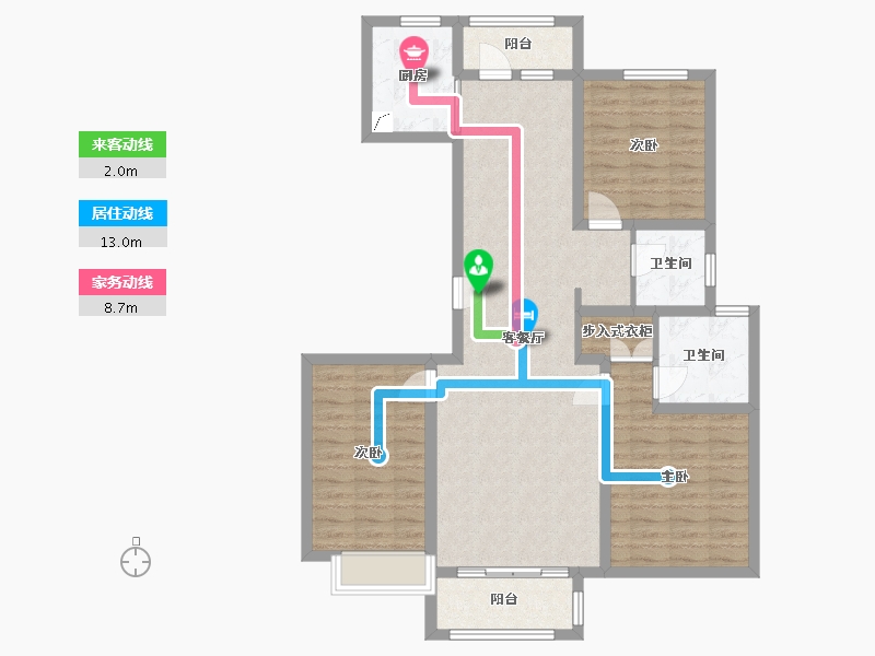 河北省-廊坊市-新城昕越-100.00-户型库-动静线