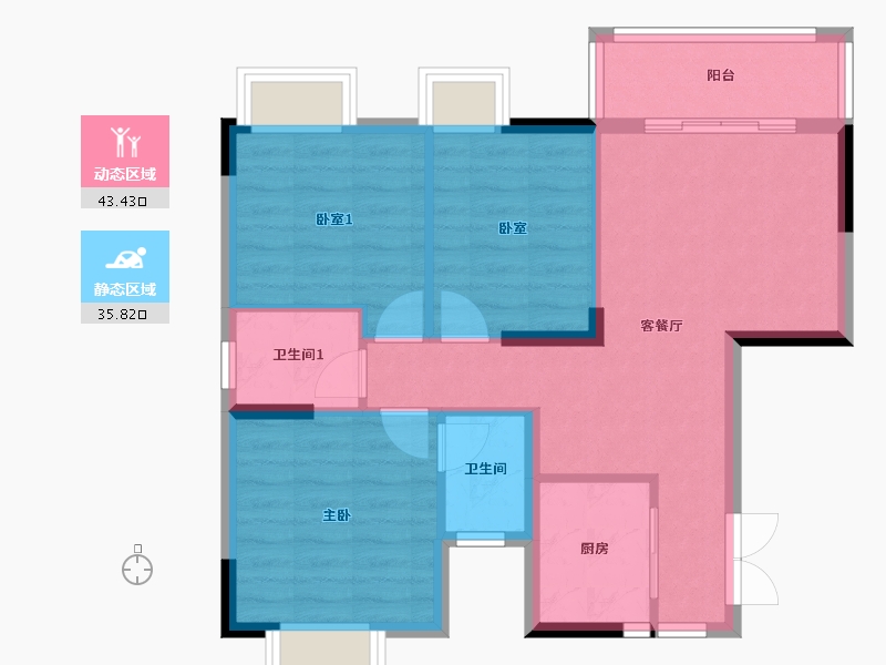 广西壮族自治区-柳州市-天悦华府-78.00-户型库-动静分区