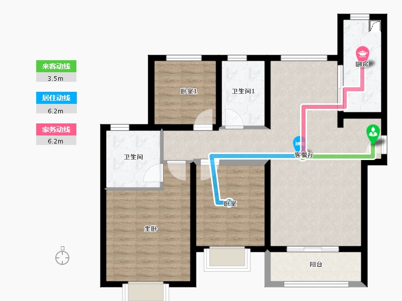 山西省-太原市-兰亭-92.00-户型库-动静线