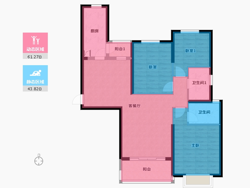 河北省-秦皇岛市-秦皇岛恒大悦府-100.00-户型库-动静分区