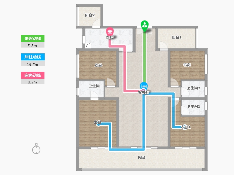 四川省-南充市-滨江壹号-158.00-户型库-动静线