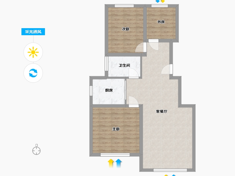 新疆维吾尔自治区-乌鲁木齐市-紫煜臻城-101.00-户型库-采光通风