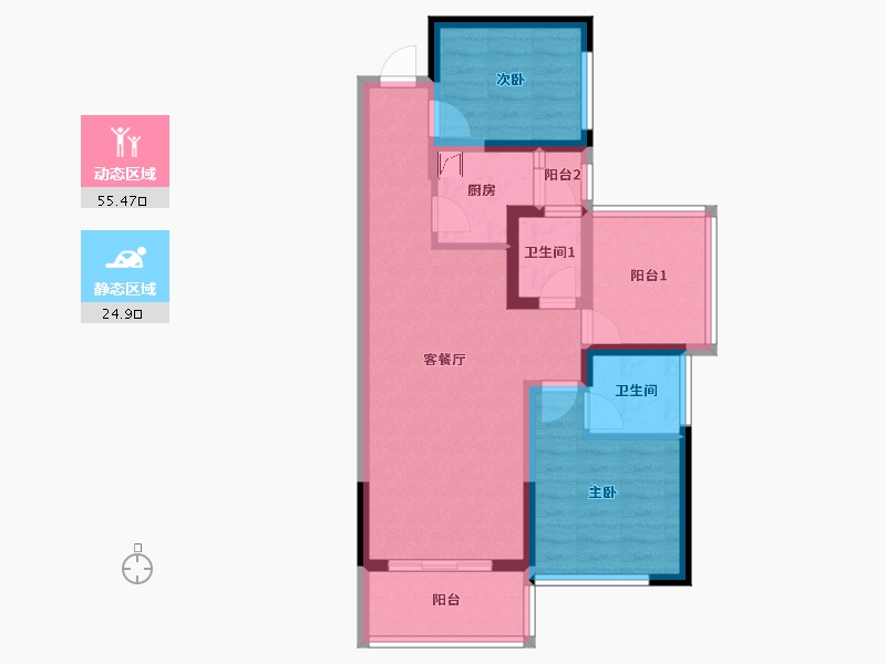 广东省-惠州市-天益城-74.00-户型库-动静分区