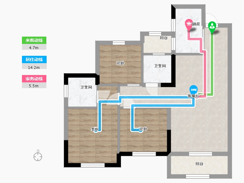 四川省-乐山市-和喜-70.00-户型库-动静线