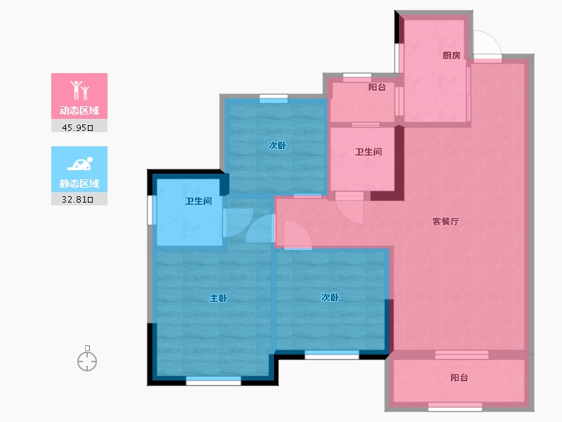 四川省-乐山市-和喜-70.00-户型库-动静分区