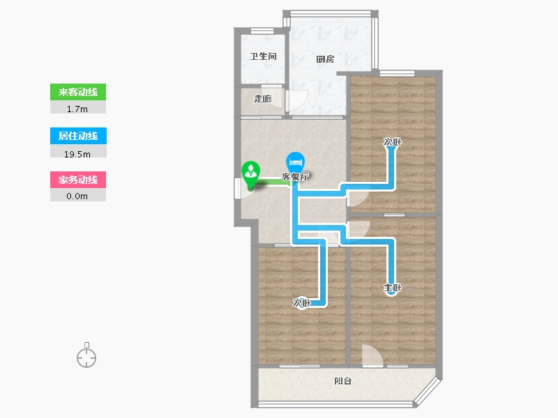 河北省-石家庄市-电业局宿舍-94.40-户型库-动静线