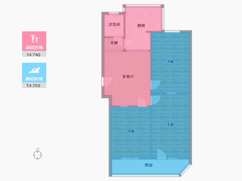 河北省-石家庄市-电业局宿舍-94.40-户型库-动静分区