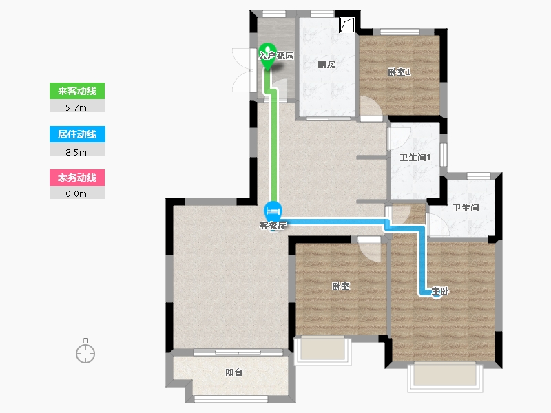 黑龙江省-大庆市-恒大御湖庄园-101.00-户型库-动静线