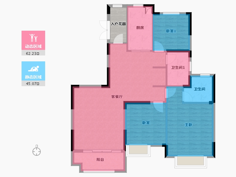 黑龙江省-大庆市-恒大御湖庄园-101.00-户型库-动静分区