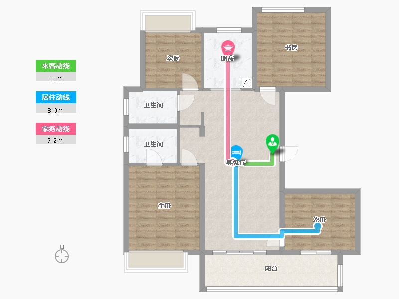 安徽省-阜阳市-华润阜阳中心-103.86-户型库-动静线