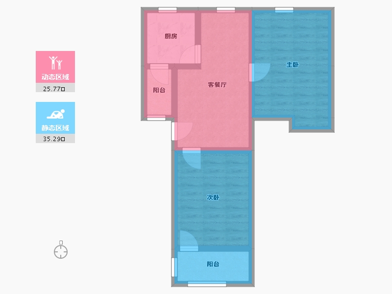 江西省-南昌市-西湖区工人新村二路14号邮电宿舍-68.00-户型库-动静分区