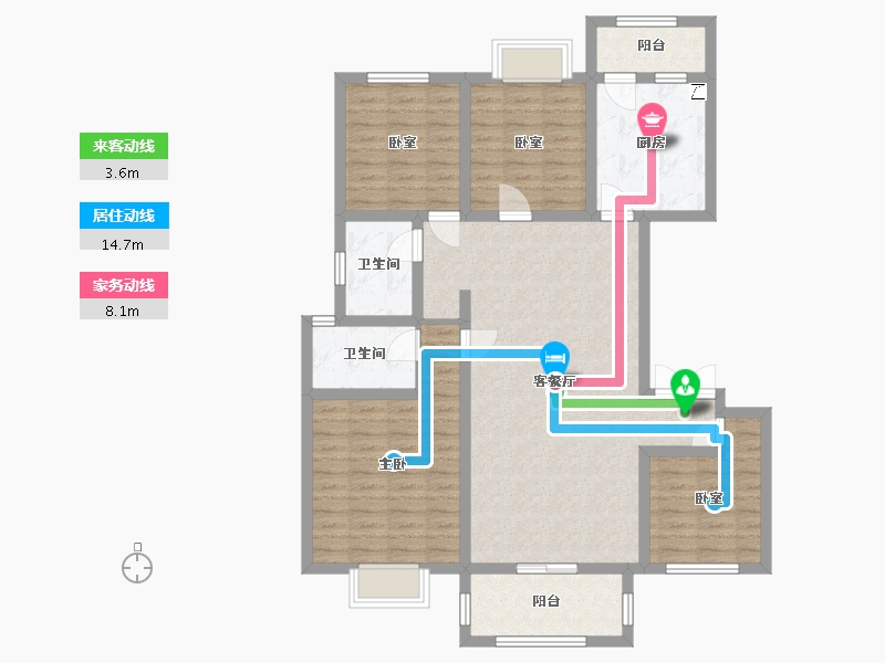 贵州省-安顺市-澳维春天-120.00-户型库-动静线