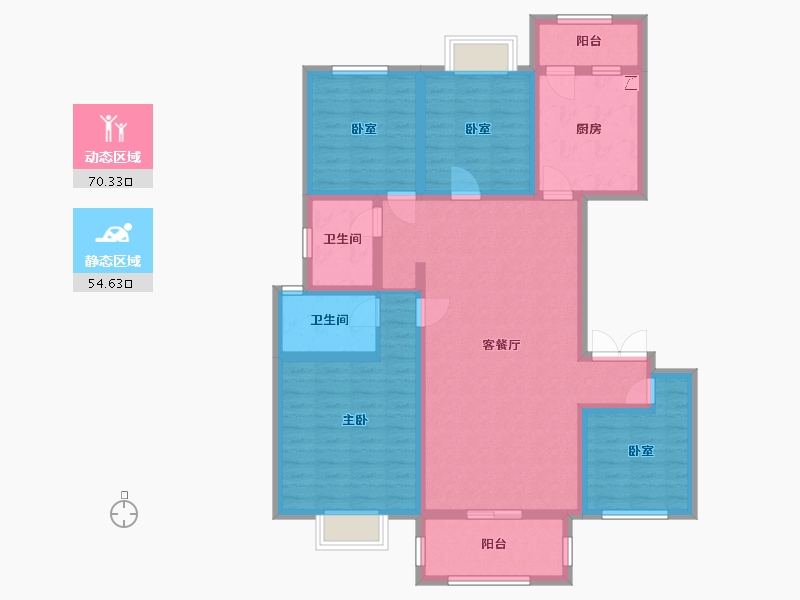 贵州省-安顺市-澳维春天-120.00-户型库-动静分区