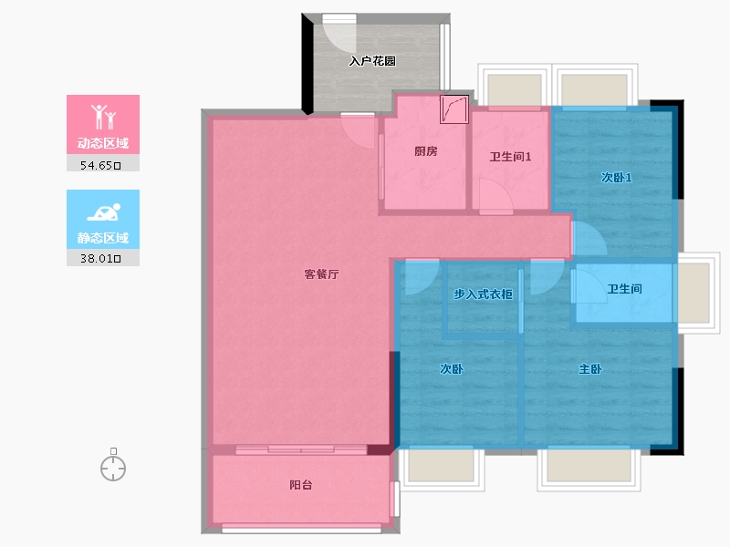 广东省-肇庆市-海缙蓝湾-98.00-户型库-动静分区