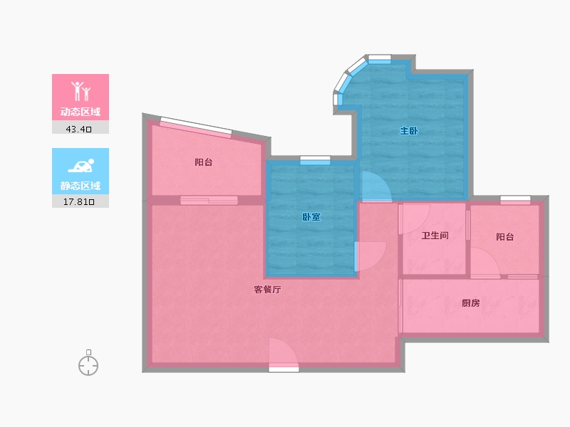 广东省-深圳市-皇御苑-53.56-户型库-动静分区