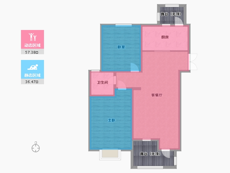 河北省-石家庄市-盛世东方-96.22-户型库-动静分区