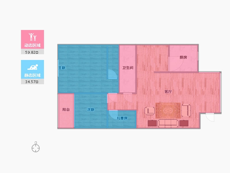 山东省-菏泽市-大名城-87.72-户型库-动静分区