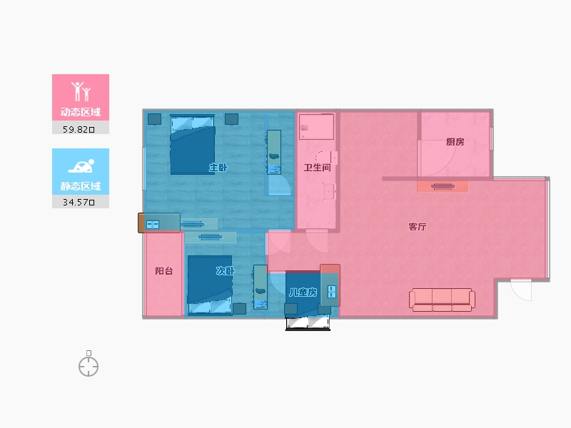 山东省-菏泽市-大名城-87.72-户型库-动静分区