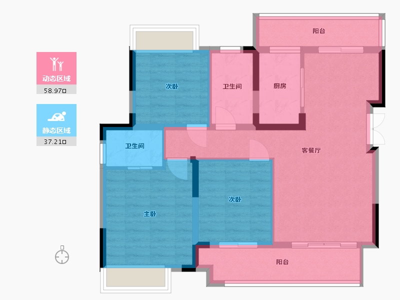 四川省-广安市-学府一号-90.00-户型库-动静分区