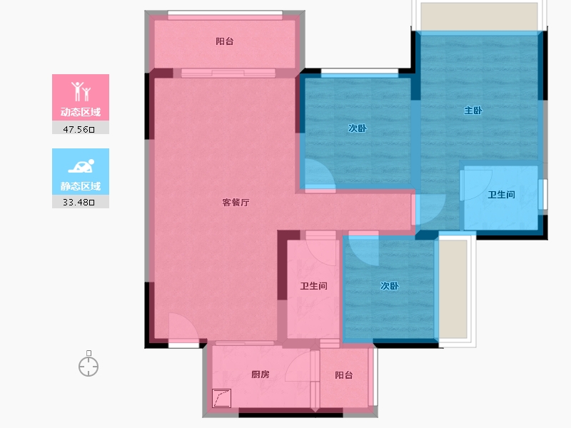 重庆-重庆市-福江名都-78.00-户型库-动静分区