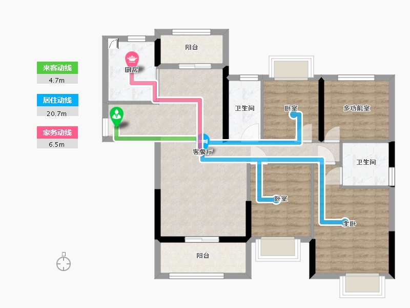 广东省-清远市-海港城新干线-91.00-户型库-动静线