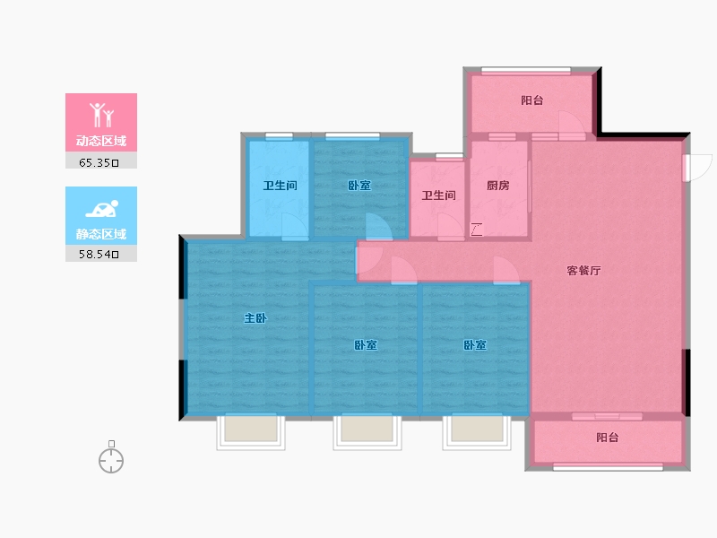 广西壮族自治区-梧州市-苍海一号-120.00-户型库-动静分区