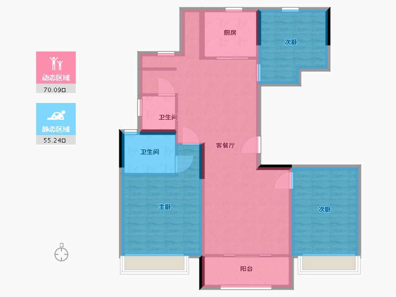 浙江省-湖州市-市心府-113.00-户型库-动静分区