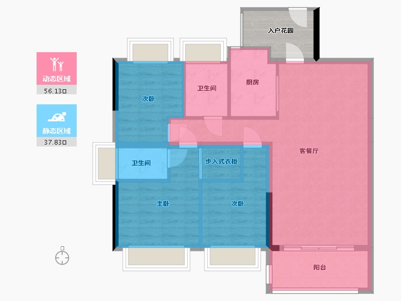 广东省-肇庆市-海缙蓝湾-98.00-户型库-动静分区