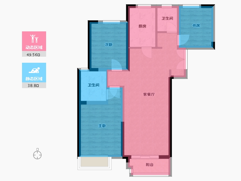 河南省-郑州市-绿地花语城-85.00-户型库-动静分区