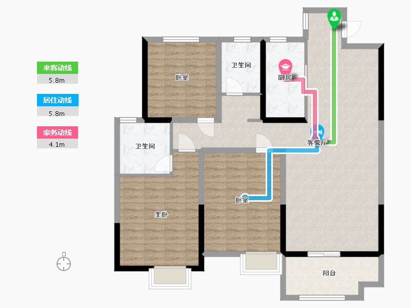 山东省-菏泽市-云峰中央公园-120.00-户型库-动静线