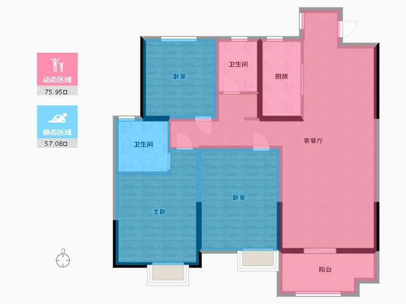 山东省-菏泽市-云峰中央公园-120.00-户型库-动静分区