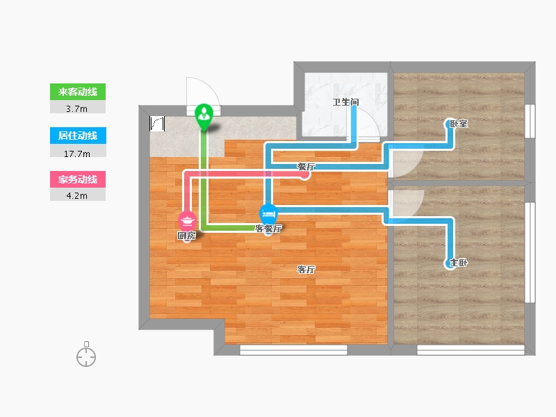 四川省-成都市-华庭悦璟-53.76-户型库-动静线