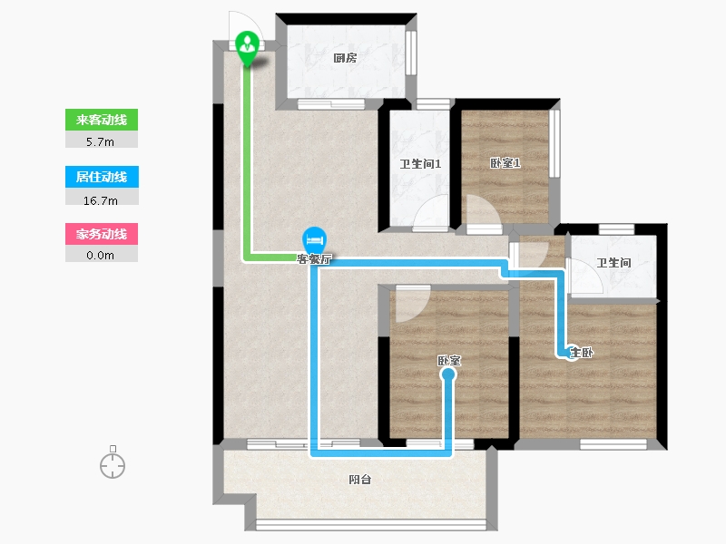 广西壮族自治区-梧州市-彰泰玫瑰园-81.00-户型库-动静线