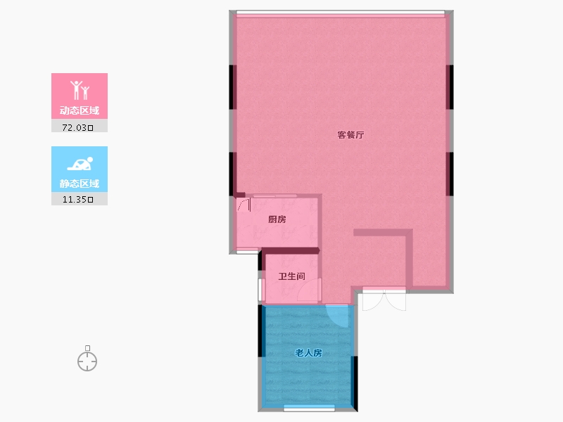 重庆-重庆市-郎基八俊里-220.00-户型库-动静分区