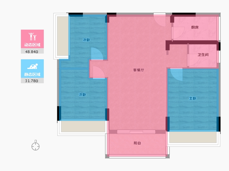 四川省-绵阳市-金域府壹号-95.00-户型库-动静分区