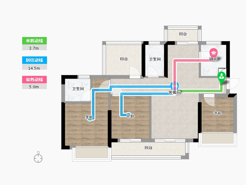 广东省-惠州市-春晖-90.00-户型库-动静线